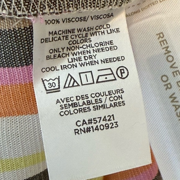 New LOFT Colorful Buttoned Sundress Cap Sleeves, V-neck Size 6 Petite - Picture 10 of 10